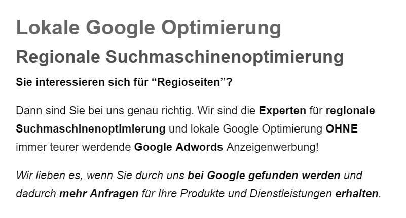 ⭐ Lokale Googleoptimierung, Google My Business Optimierung aus  Zürich, Wädenswil, Dietikon oder Wetzikon