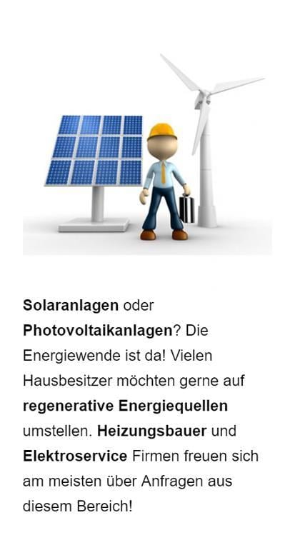 Solaranlagen Anbieter Werbung in  Zug