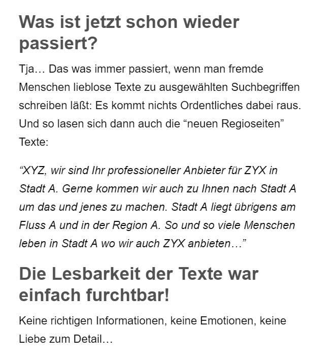 Googlefreundliche SEO Texte aus  Luzern